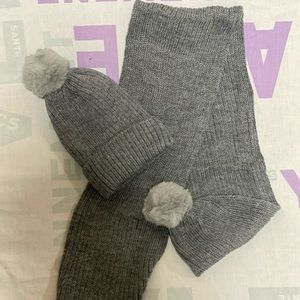 Toddler Kids Infant Winter Crochet Cap+Scarf Set